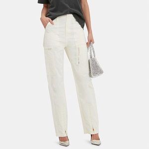 Re/Done Originals High-Rise Cargo in Dirty White